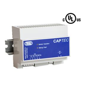 Fonte UPS Ultracapacitor  AC CAPTEC 2401  Saída 24 Vcc 1 A  Energia 600 J  Entrada 80–264 Vca