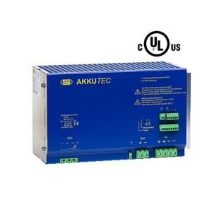 Fonte UPS Bateria  AKKUTEC 2440  Saída 24 Vcc 40 A  Entrada trifásica 400–500 Vca  IP20