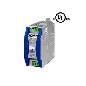 Fonte de Alimentação Chaveada UNOTEC 2406 N Saída 24Vcc 5A Entrada 85-265Vca Eficiência >95% Switch Paralelo 5 Dispositivos Switch Série 2 Dispositivos IP20