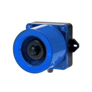 Sinalizador Audiovisual LED QWCD50-110/220-B 1 Cor Azul Buzzer 123dB 170mm 115-230 Vca IP66