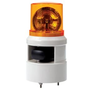 Sinalizador Audiovisual LED S100DL-WS-220-A 1 Cor Amarelo Buzzer 105dB 100mm 230 Vca IP54