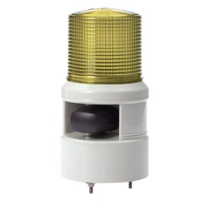 Sinalizador Audiovisual Xenon S100DS-WS-220-A 1 Cor Amarelo Buzzer 105dB 100mm 230 Vca IP54