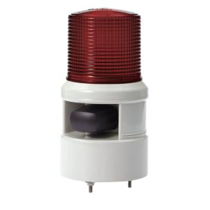 Sinalizador Audiovisual Xenon S100DS-WS-220-R 1 Cor Vermelho Buzzer 105dB 100mm 230 Vca IP54