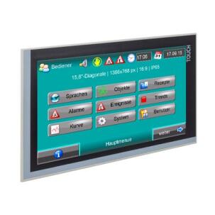 Interface Homem-Máquina (IHM) c/ Controlador Lógico Programável (CLP) Integrado PC1560T-0-03 15.6″ C/CLP INTEGRADO RACK S/EXP. Ethernet Modbus RS232 RS485 CAN