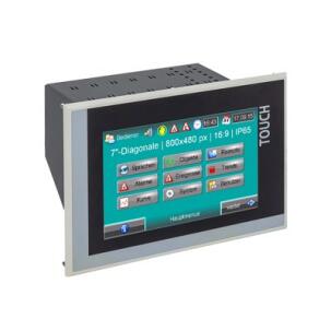 Interface Homem-Máquina (IHM) c/ Controlador Lógico Programável (CLP) Integrado PC717T-PNC-02 7″ C/CLP INTEGRADO RACK P/7 EXP. 2xEthernet 2xProfinet IO Modbus RS232 RS485 CAN