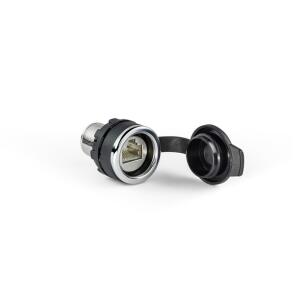Conector RJ45 Preto BRJ45 Plástico 22mm IP65