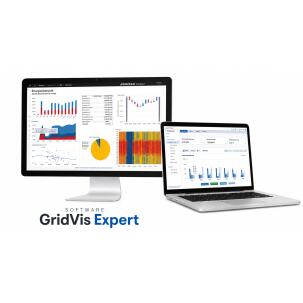 Software Janitza GridVis Expert 500 Itens GridVis Energy-Web Dashboards Sankey KPIs Modbus Genérico