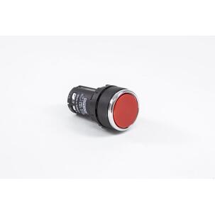 Botão de Pulso Vermelho MB102DK 1NA+1NF Plástico 22mm IP50 Conexão Parafuso