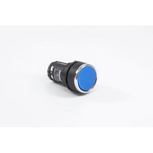 Botão de Pulso Azul MB100DM 1NA Plástico 22mm IP50 Conexão Parafuso