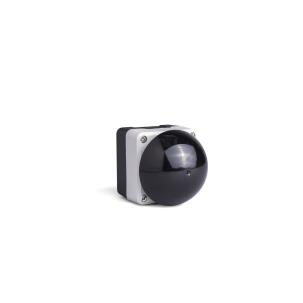 Botoeira Plástica Montada P1C304M72H 1 Botão Cogumelo Cinza Claro e Preto IP65