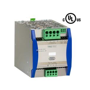 Fonte de Alimentação Chaveada TRETEC 2448 N Saída 24Vcc 48A Entrada Trifásica 360-500Vca Eficiência >95% Switch Paralelo 3 Dispositivos Switch Série 2 Dispositivos