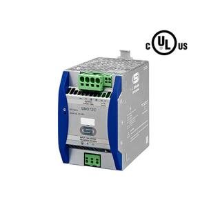 Fonte de Alimentação Chaveada UNOTEC 2424 N Saída 24Vcc 24A Entrada 85-265Vca Eficiência >95% Switch Paralelo 5 Dispositivos Switch Série 2 Dispositivos