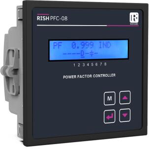 Controlador de Fator de Potência PFC08 8R LCD RS485 para Automação e Eficiência Energética Industrial